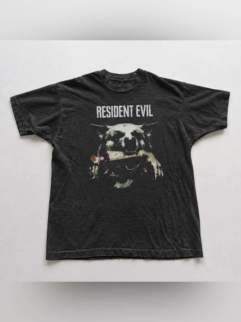 Black 'Resident Evil' Wolf Graphic Tee